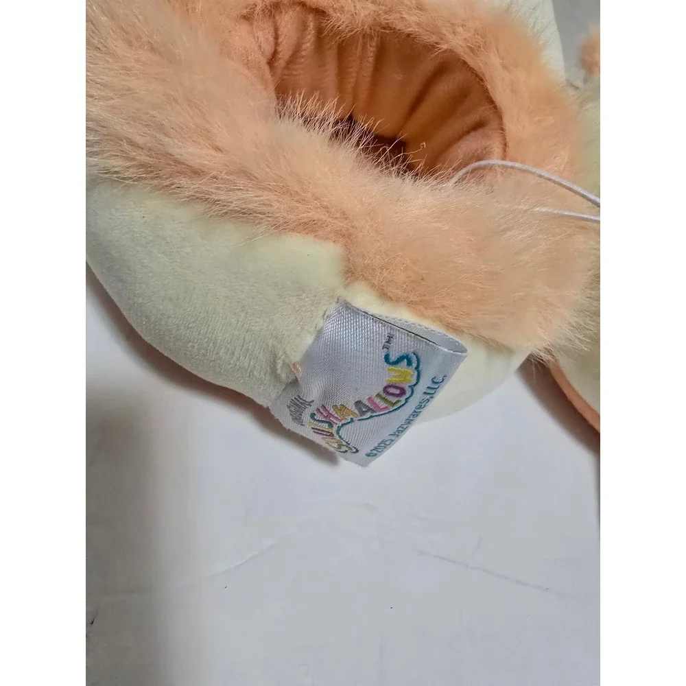 Squishmallows Meghan the Bat Plush Slippers Kids Size 13/1 Cream Peach NWT